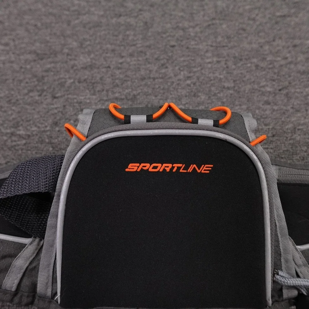Sportline Running Belt Waist Pack One Size Gray Adjustable 3 Pockets‎ Buckle